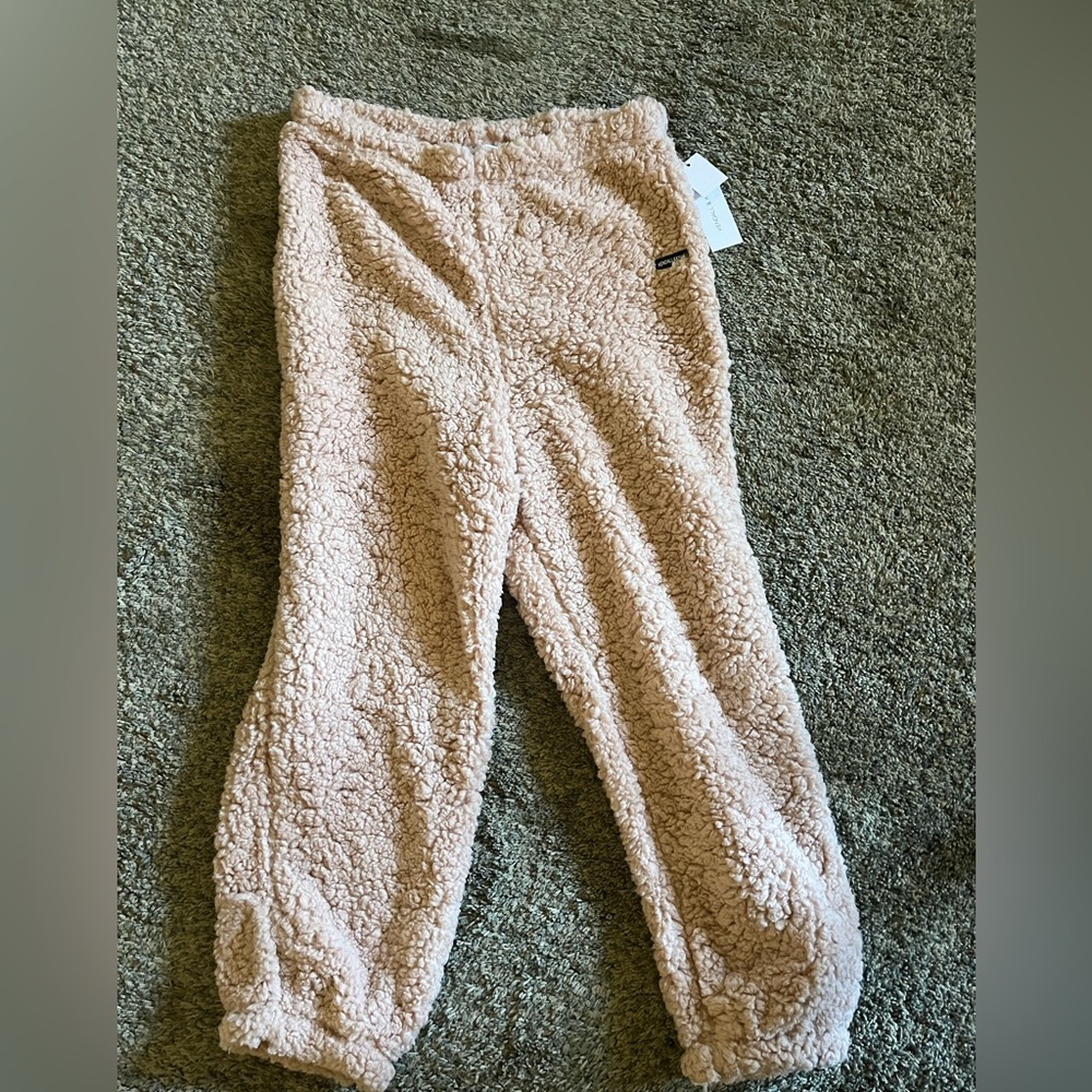 Kendall & Kylie Sherpa Pajama Pants Blush Sz Large NWT